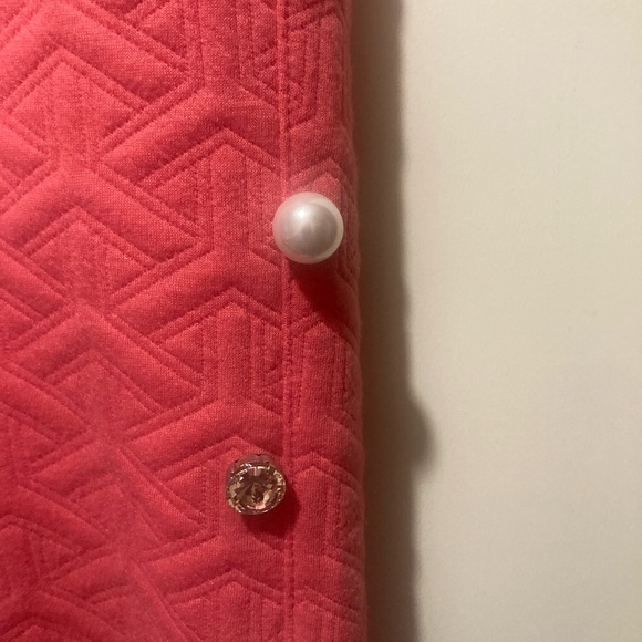 Simply Southern Coral Wide-Leg Pants with Pearl Accents - Picture 5 of 7